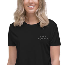 Load image into Gallery viewer, Embroidered Crop Tee - 2 colors
